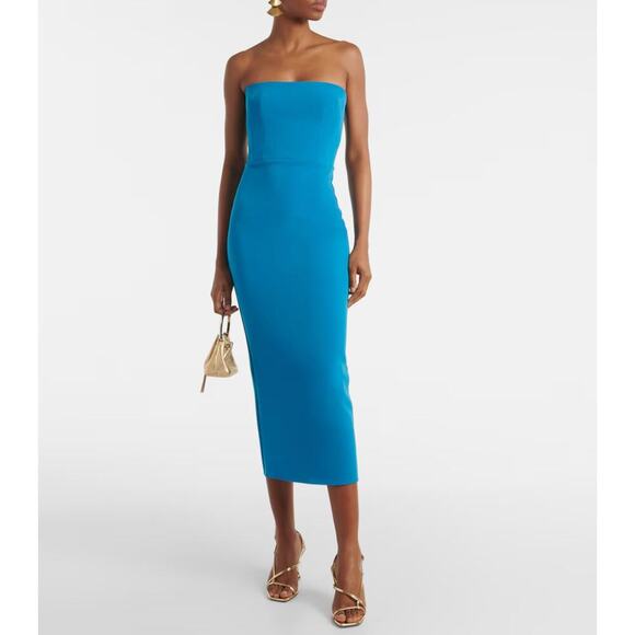 Alex Perry Blue Strapless midi dress US 2 - Picture 1 of 10